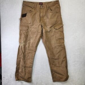 Wrangler Workwear‎ Men's Tan Carpenter Cargo Pants Size 38x32
